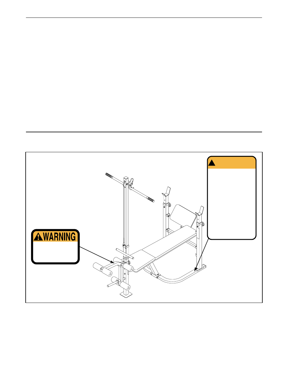 Warning decal placement table of contents, Warning | Weider WEBE08920 User Manual | Page 2 / 20