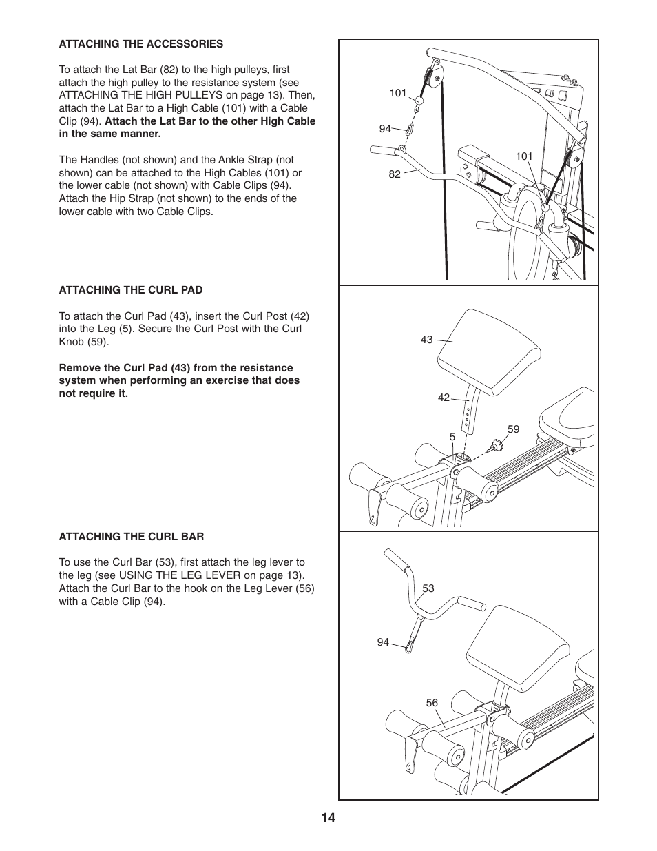 Weider WESY78732 User Manual | Page 14 / 27