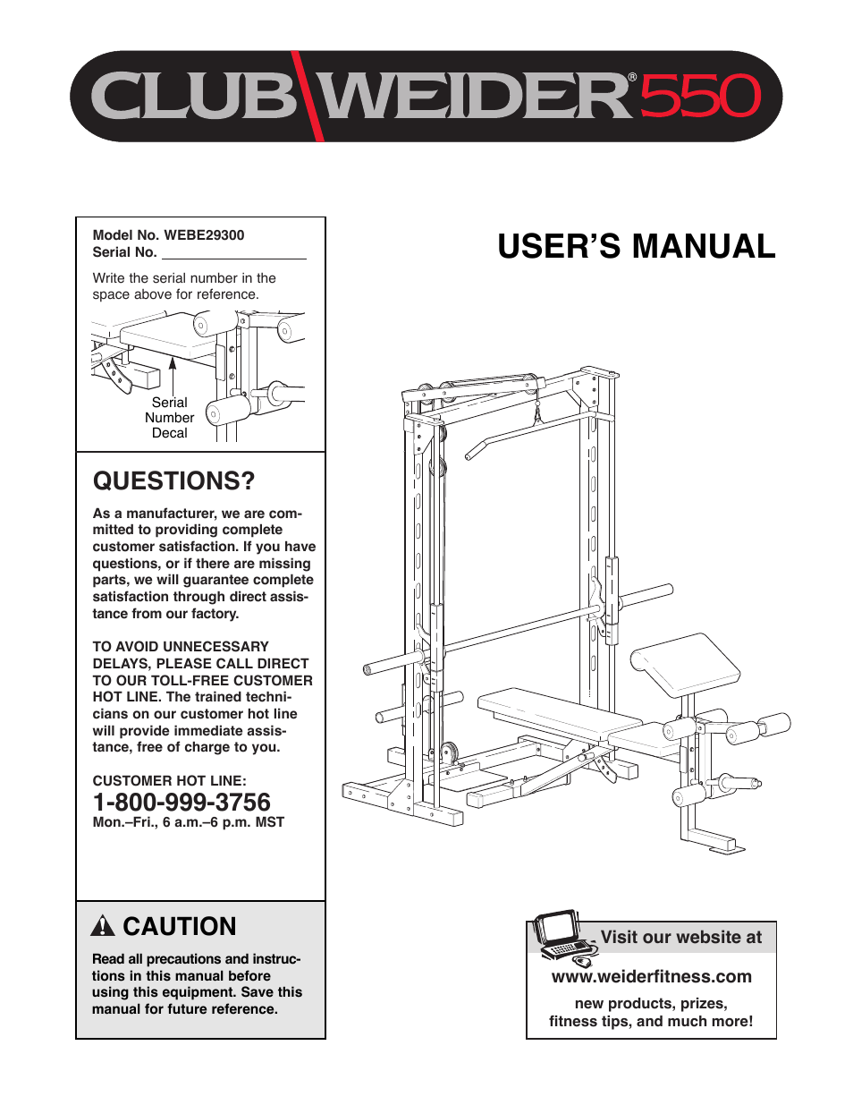 Weider WEBE29300 User Manual | 23 pages