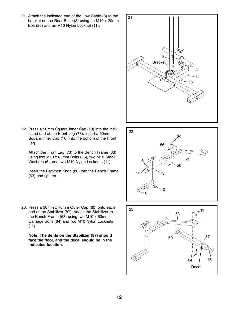 Weider WEBE29300 User Manual | Page 12 / 23