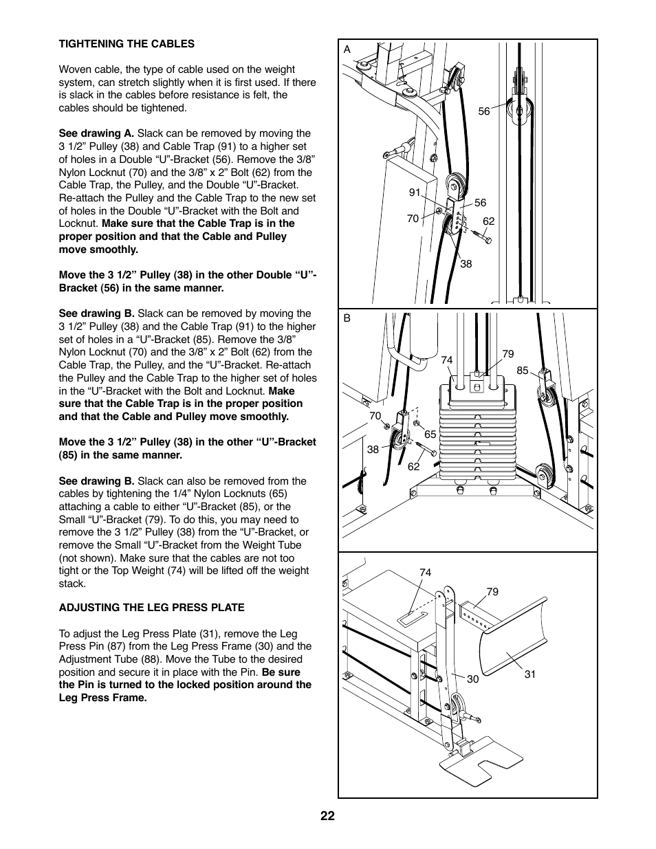 Weider 831.159820 User Manual | Page 22 / 35