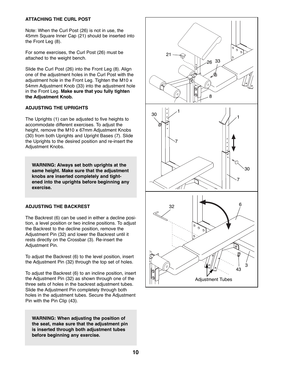 Weider PRO800 User Manual | Page 10 / 16