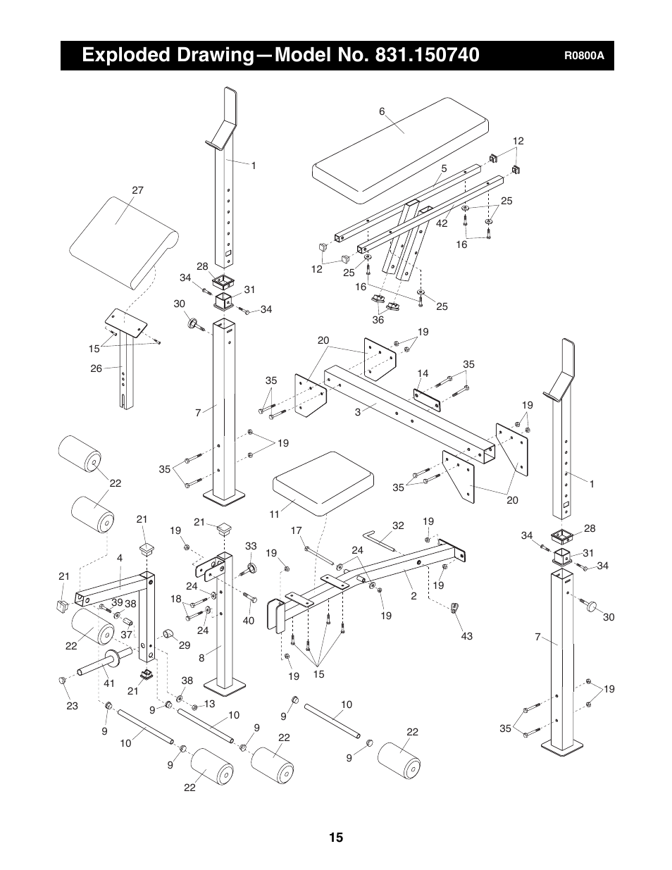 Weider PRO800 User Manual | Page 15 / 16