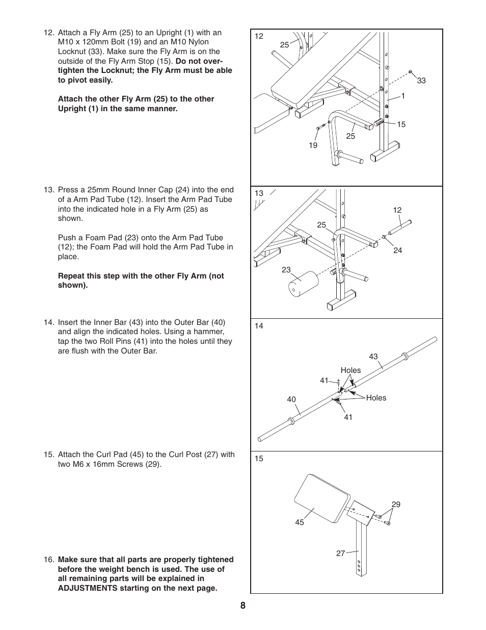 Weider 831.150341 User Manual | Page 8 / 15