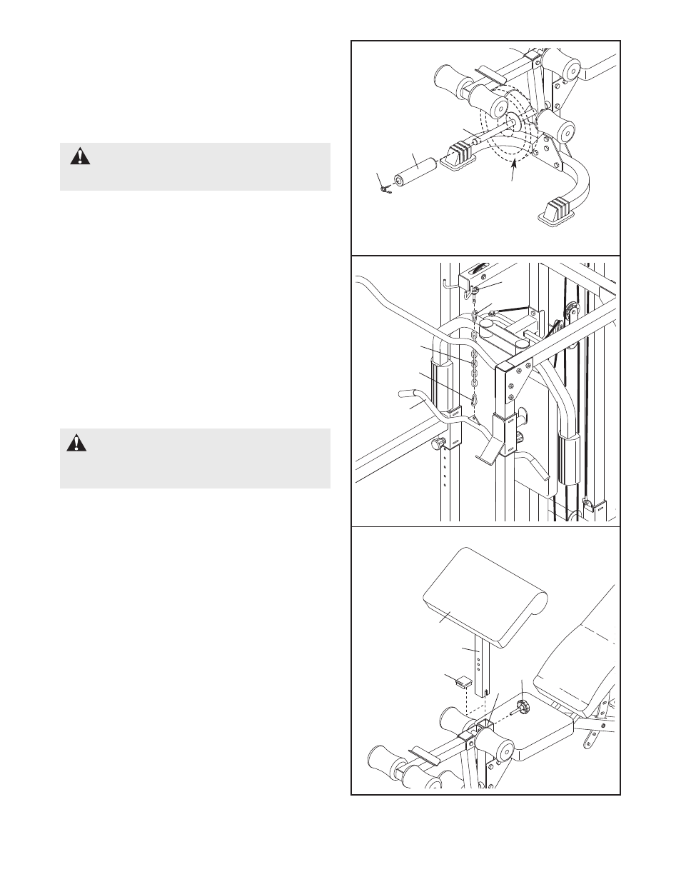 Warning | Weider WEBE37340 User Manual | Page 23 / 33