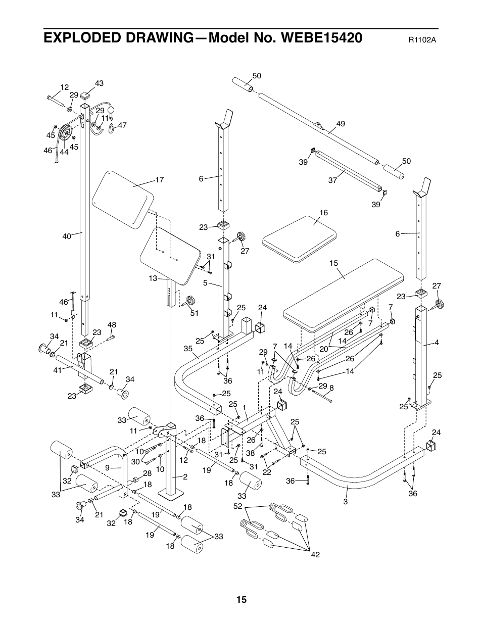 Weider WEBE15420 User Manual | Page 15 / 16