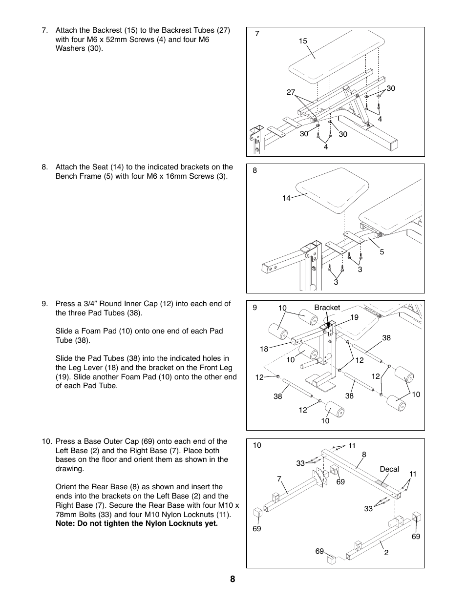 Weider WEBE96491 User Manual | Page 8 / 23