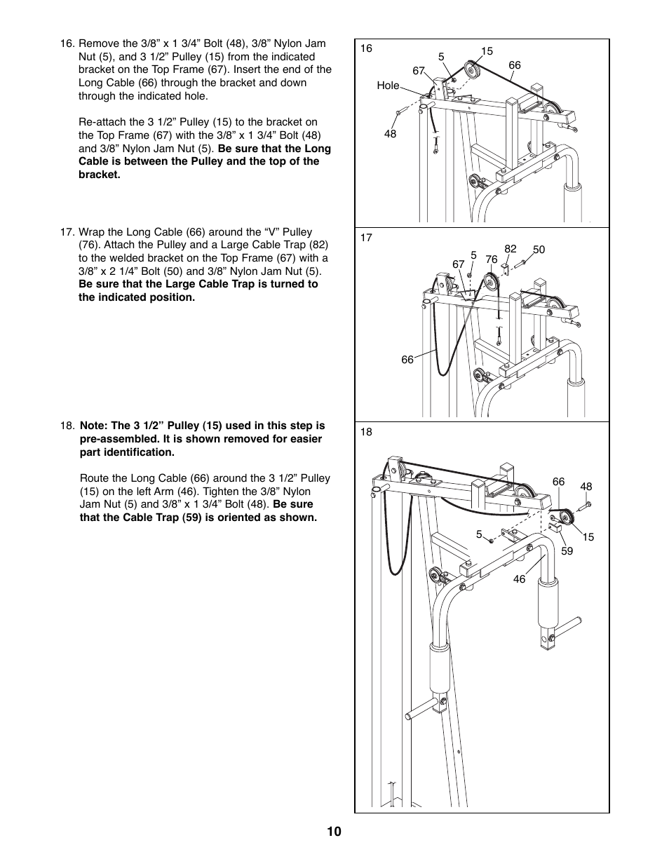 Weider WESY85070 User Manual | Page 10 / 26