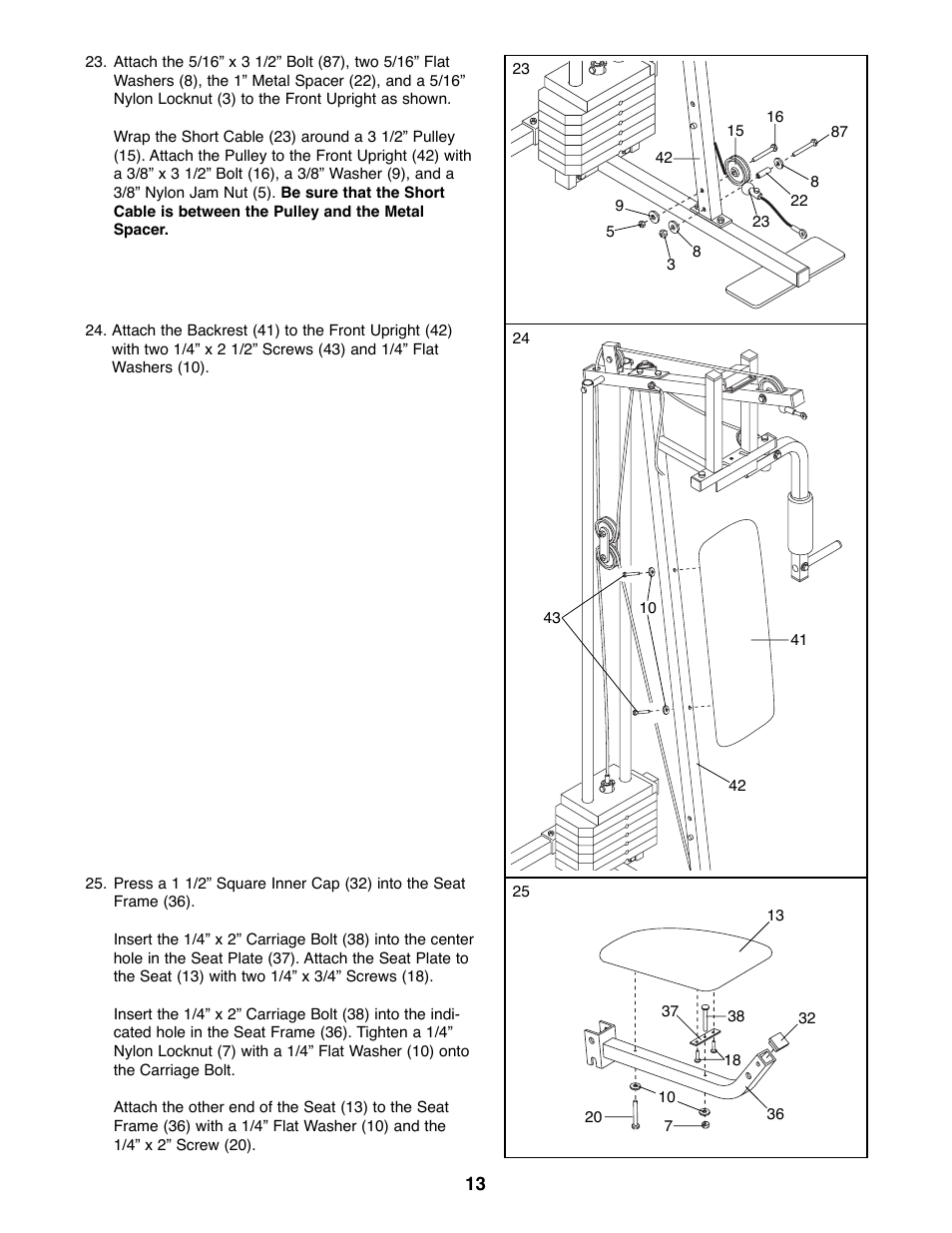 Weider WESY85070 User Manual | Page 13 / 26