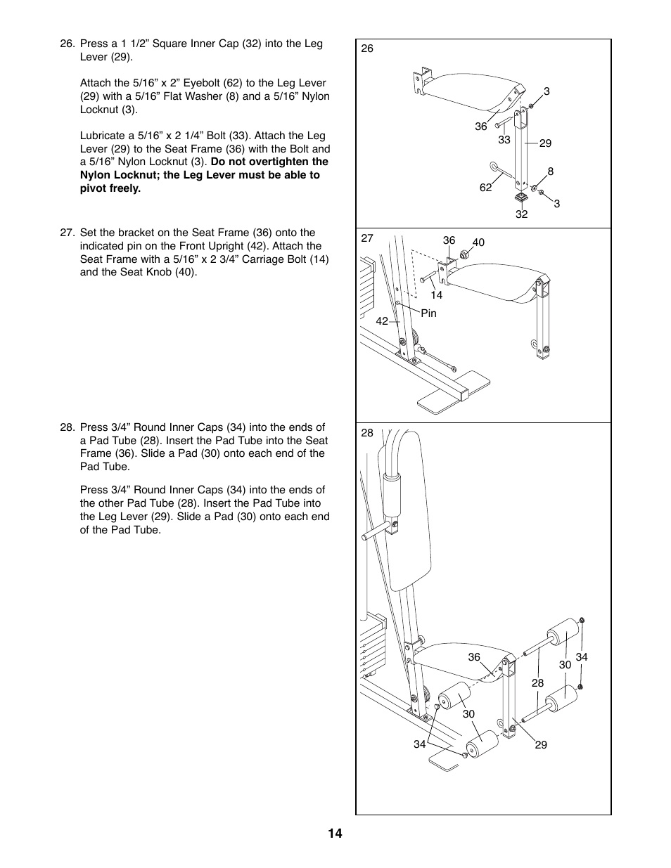 Weider WESY85070 User Manual | Page 14 / 26