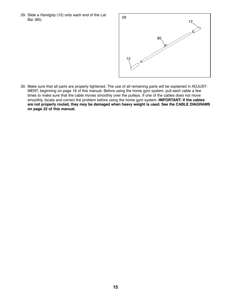 Weider WESY85070 User Manual | Page 15 / 26