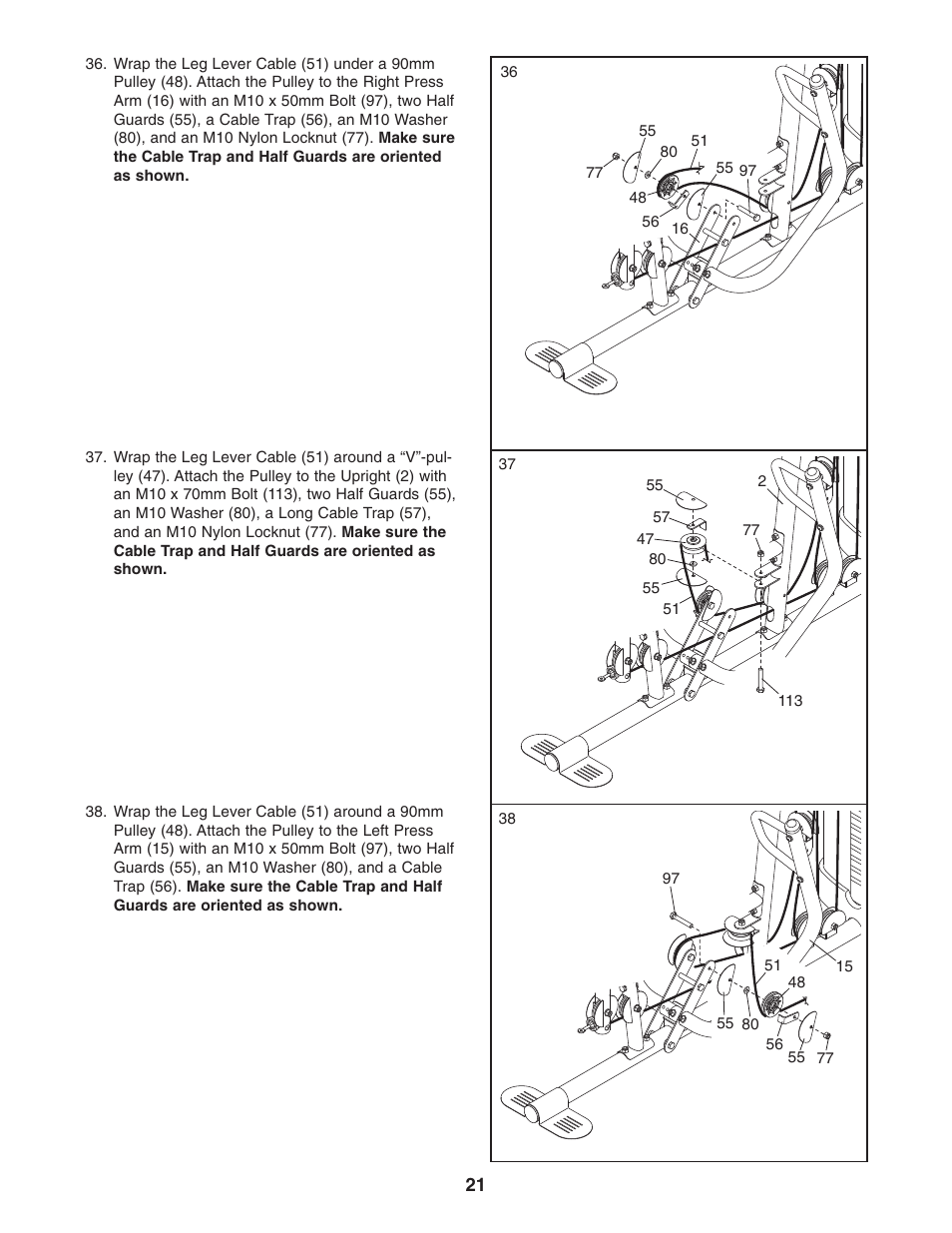 Weider WESY2916.0 User Manual | Page 21 / 36