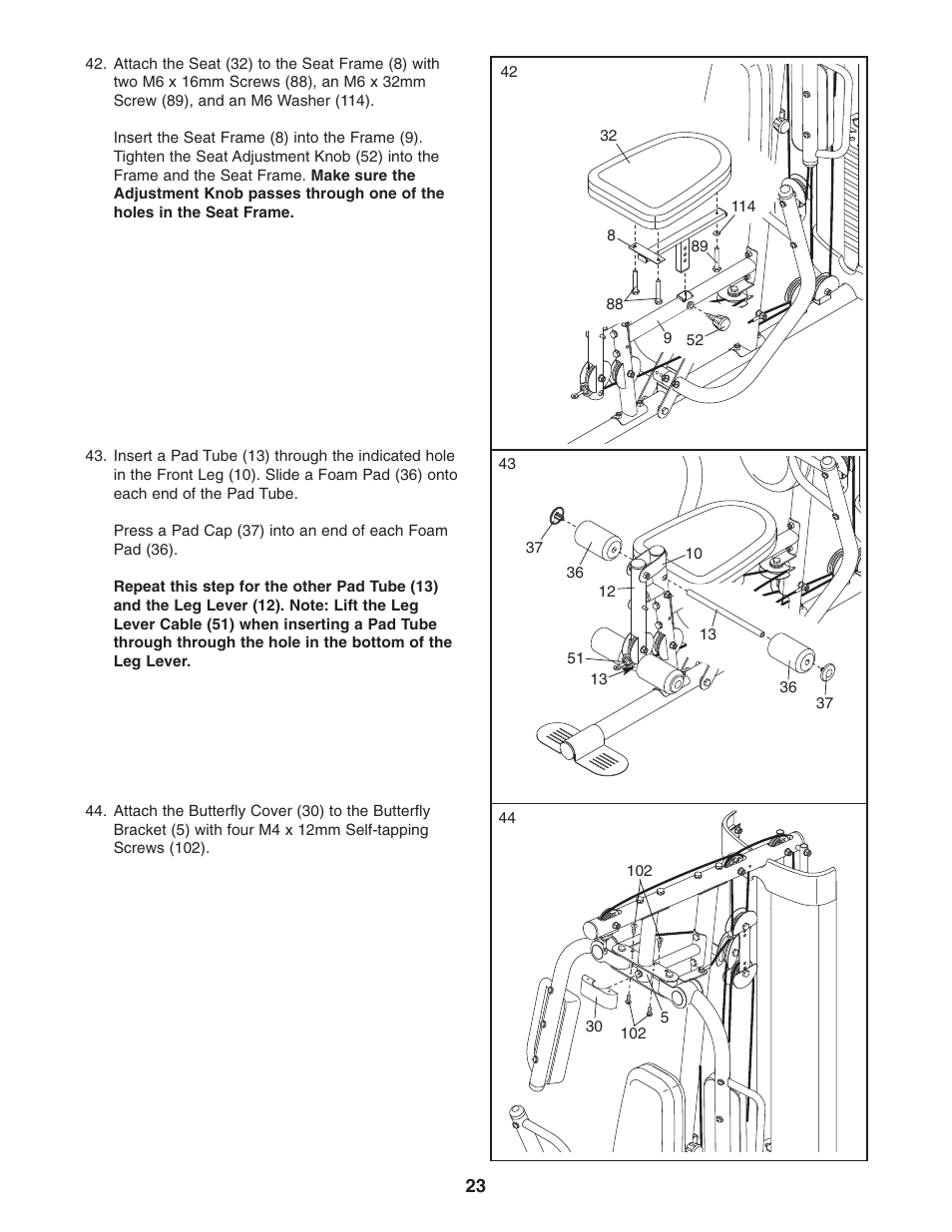 Weider WESY2916.0 User Manual | Page 23 / 36