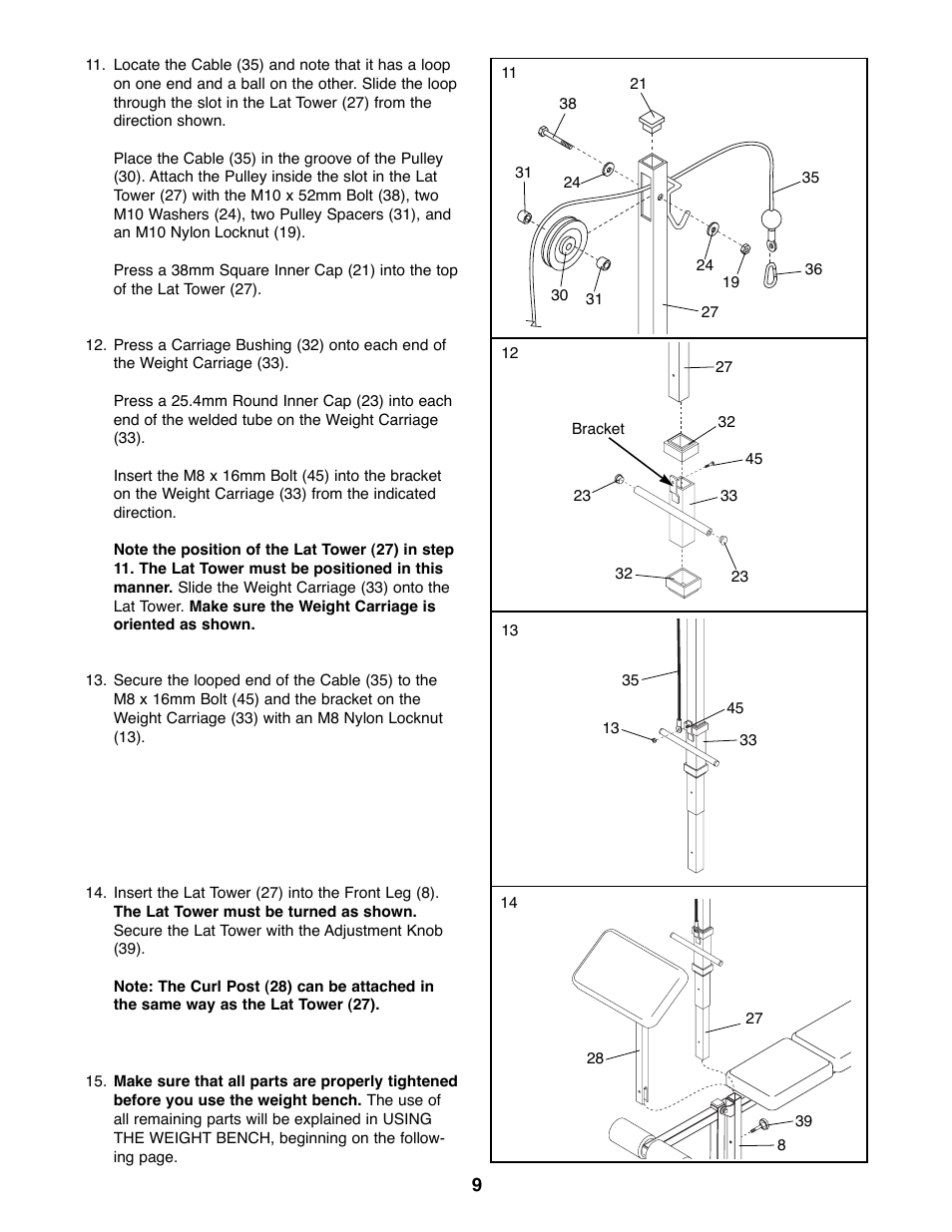 Weider 500 User Manual | Page 9 / 20