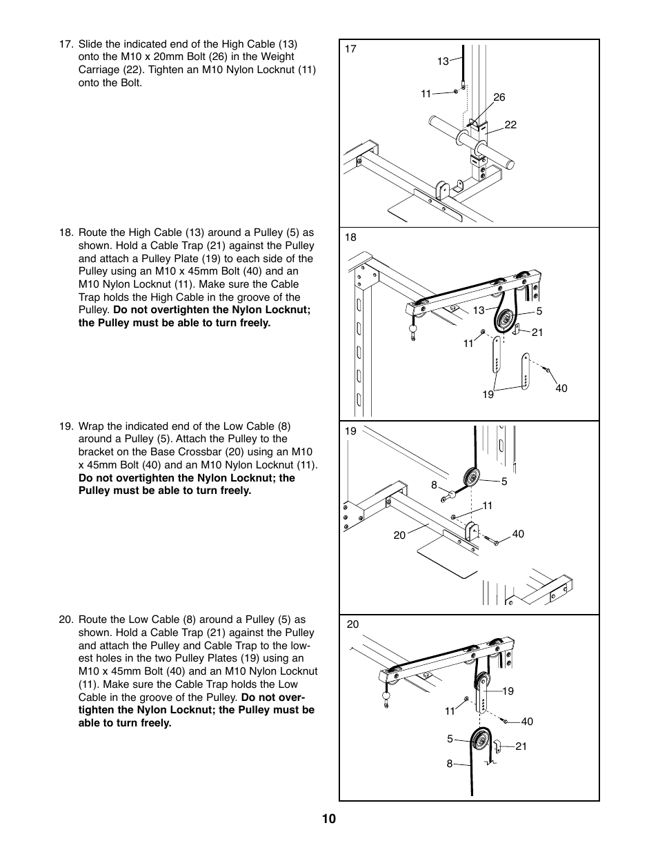 Weider PRO 375 User Manual | Page 10 / 23