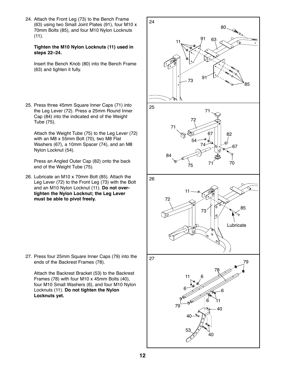 Weider PRO 375 User Manual | Page 12 / 23