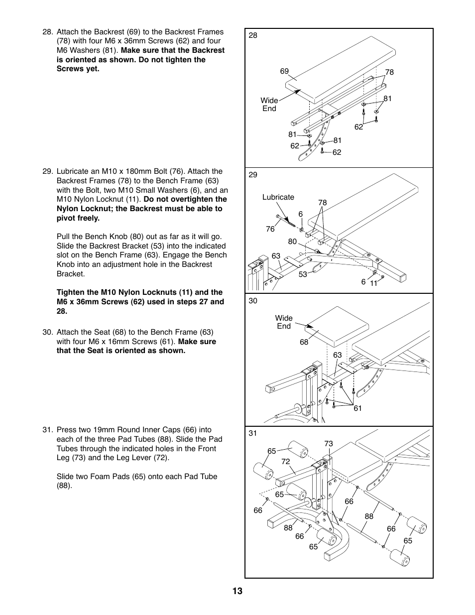 Weider PRO 375 User Manual | Page 13 / 23