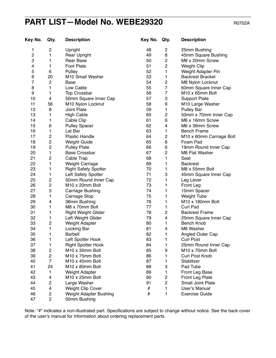 Weider PRO 375 User Manual | Page 22 / 23