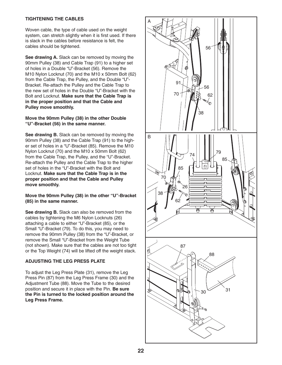 Weider 831.159822 User Manual | Page 22 / 32
