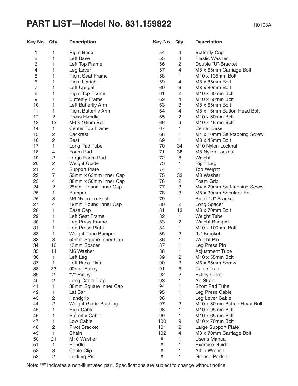 Weider 831.159822 User Manual | Page 30 / 32