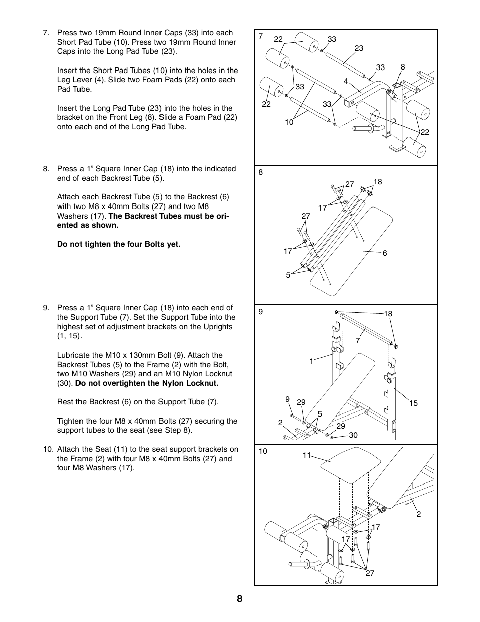 Weider 831.150850 User Manual | Page 8 / 16