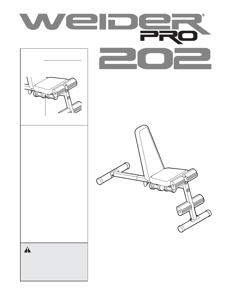 Weider Pro 202 831.150260 User Manual | 12 pages