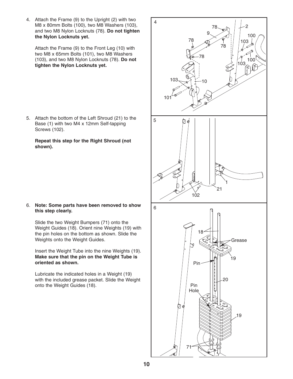 Weider WESY2916.1 User Manual | Page 10 / 36