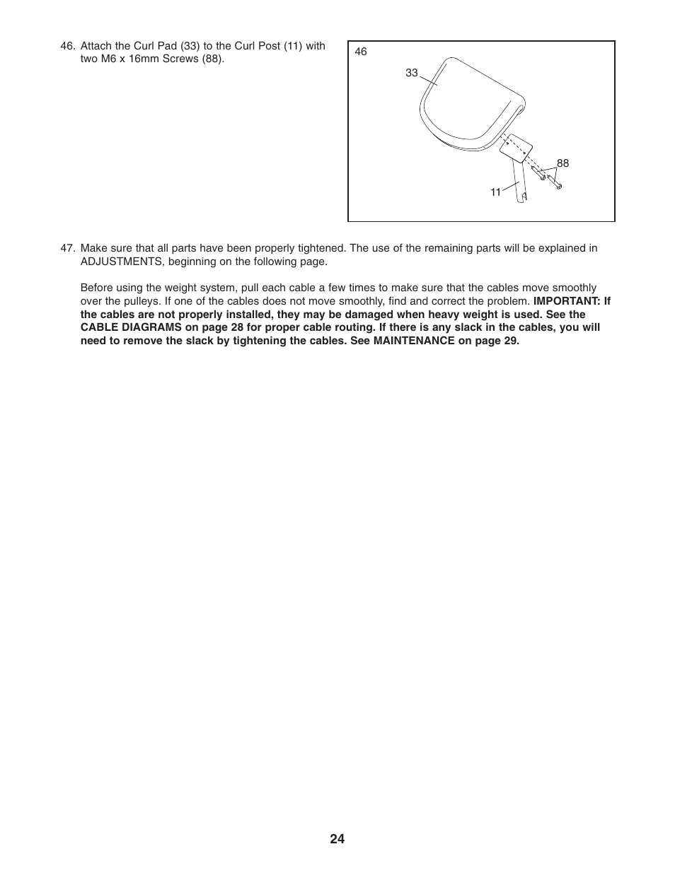 Weider WESY2916.1 User Manual | Page 24 / 36