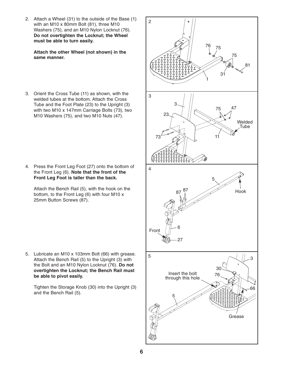 Weider WESY5984.1 User Manual | Page 6 / 24
