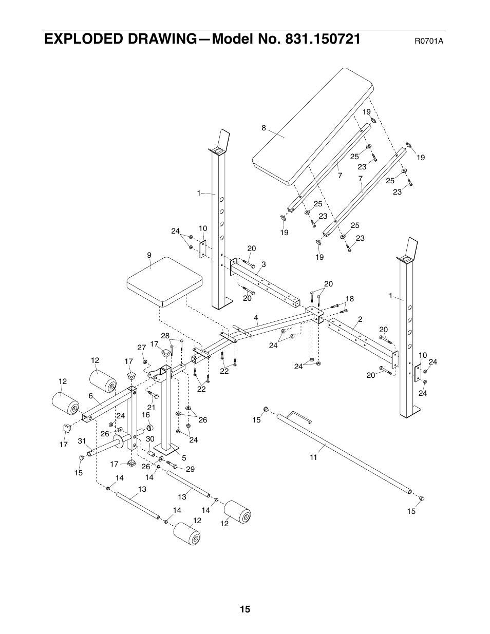 Weider 831.150721 User Manual | Page 15 / 16