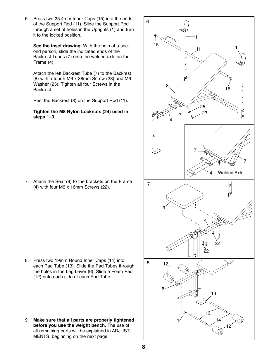 Weider 831.150721 User Manual | Page 8 / 16