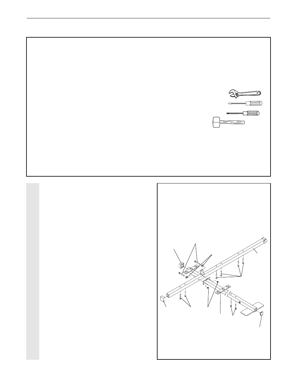 Assembly, Frame assembl y | Weider WESY96400 User Manual | Page 5 / 34