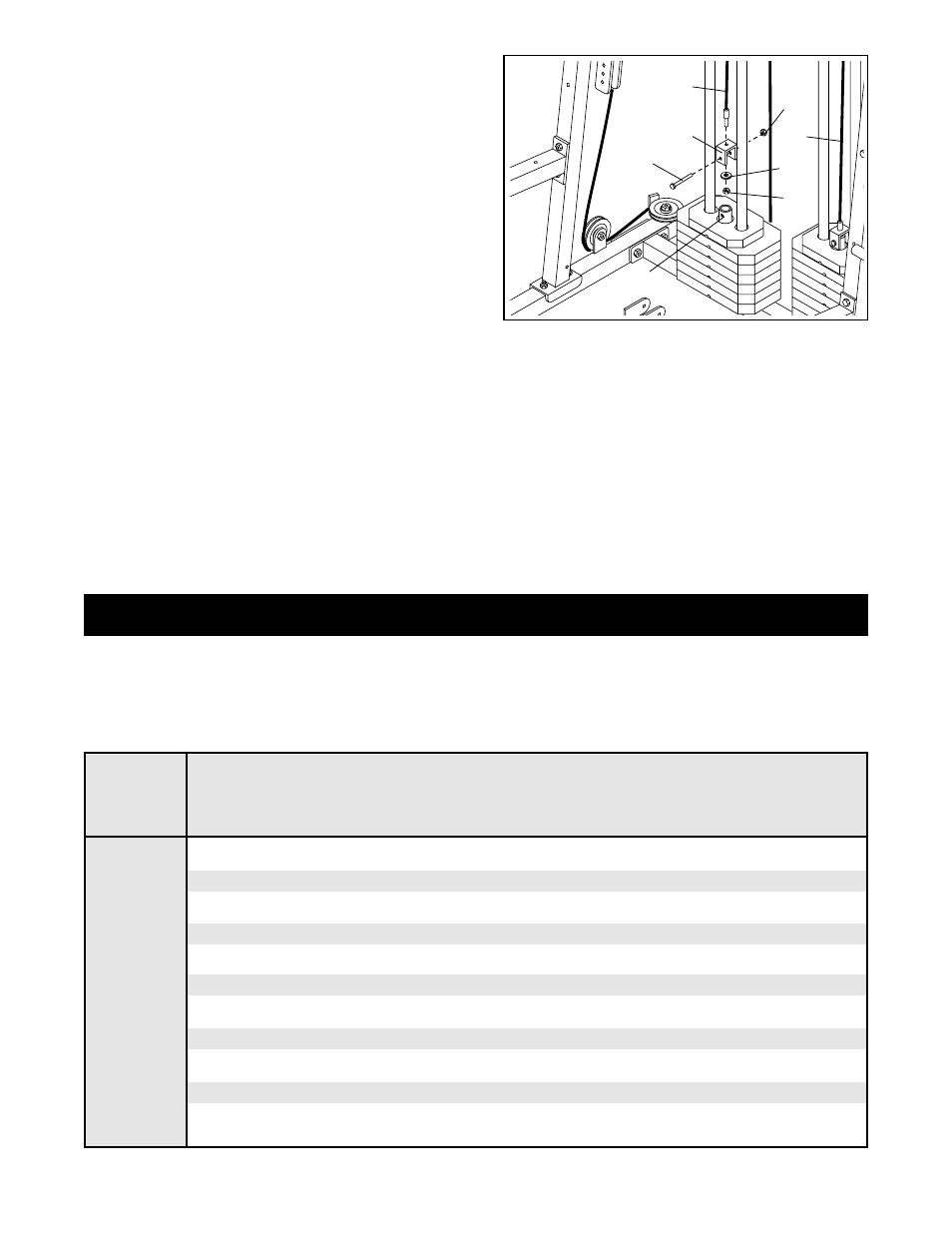 Weight resistance chart | Weider 831.159730 User Manual | Page 27 / 32