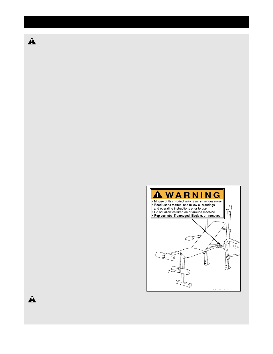 Warning, Important precautions | Weider WEBE14080 User Manual | Page 3 / 16