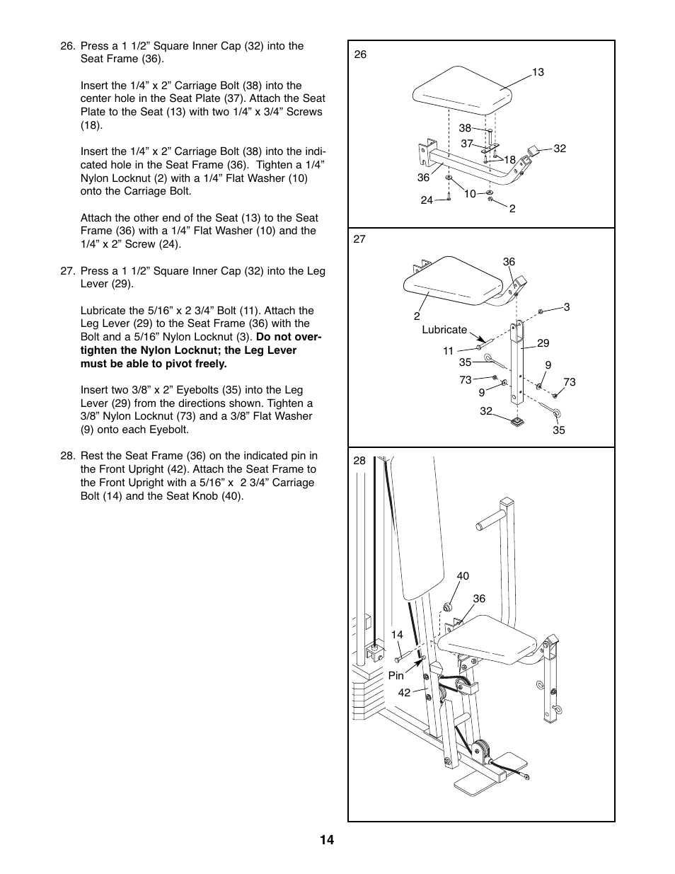 Weider WESY19510 User Manual | Page 14 / 28