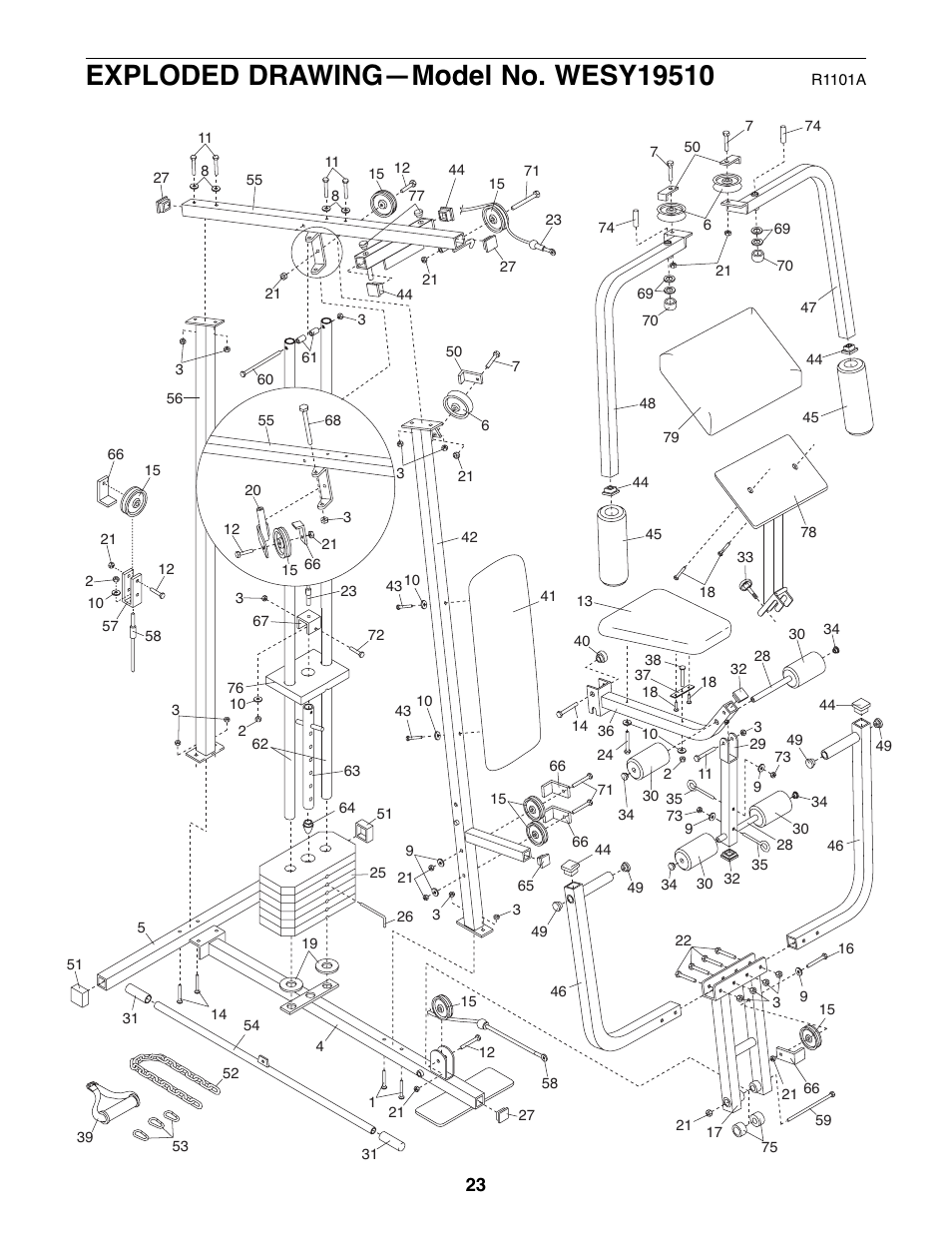 Weider WESY19510 User Manual | Page 23 / 28