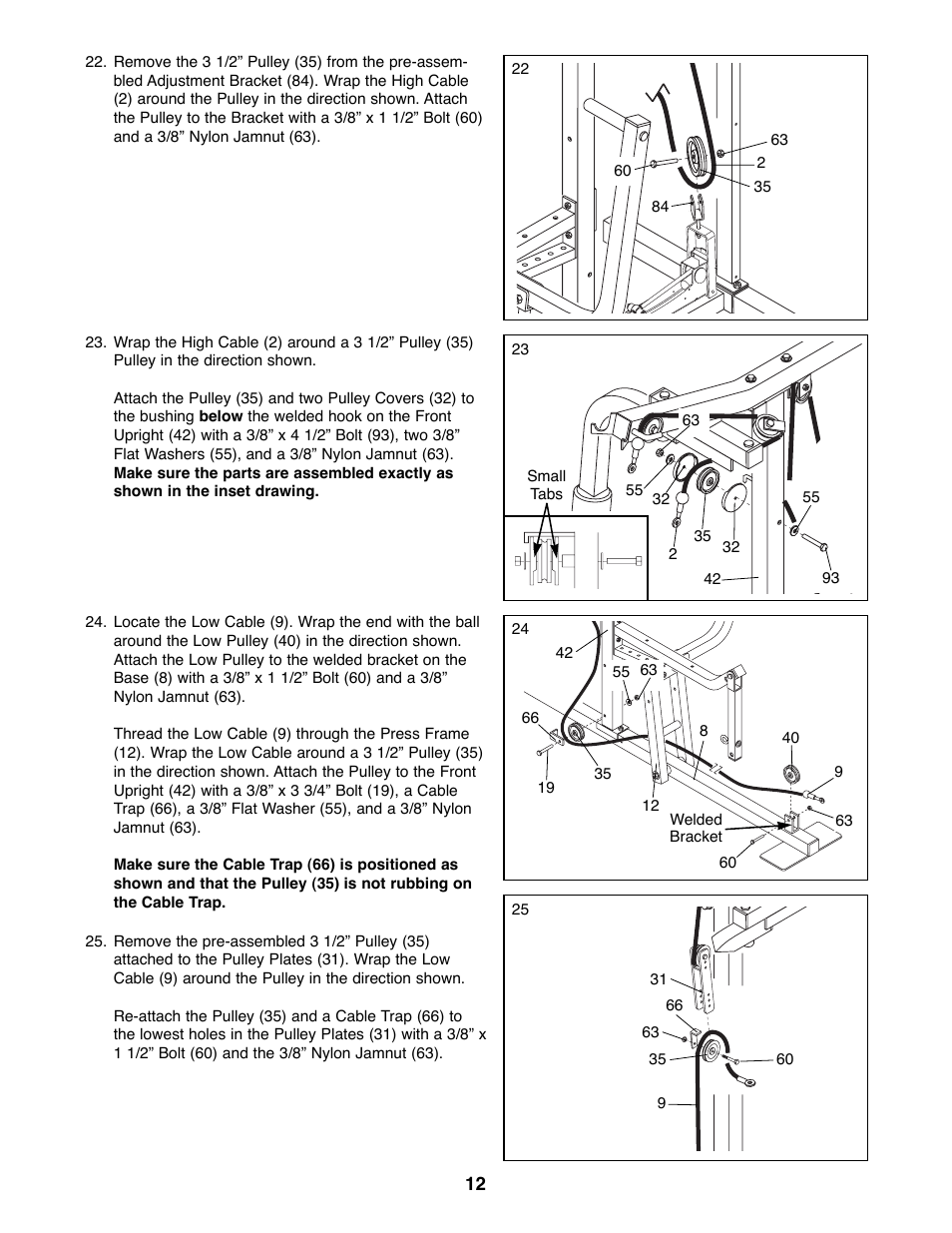 Weider WESY92190 User Manual | Page 12 / 28