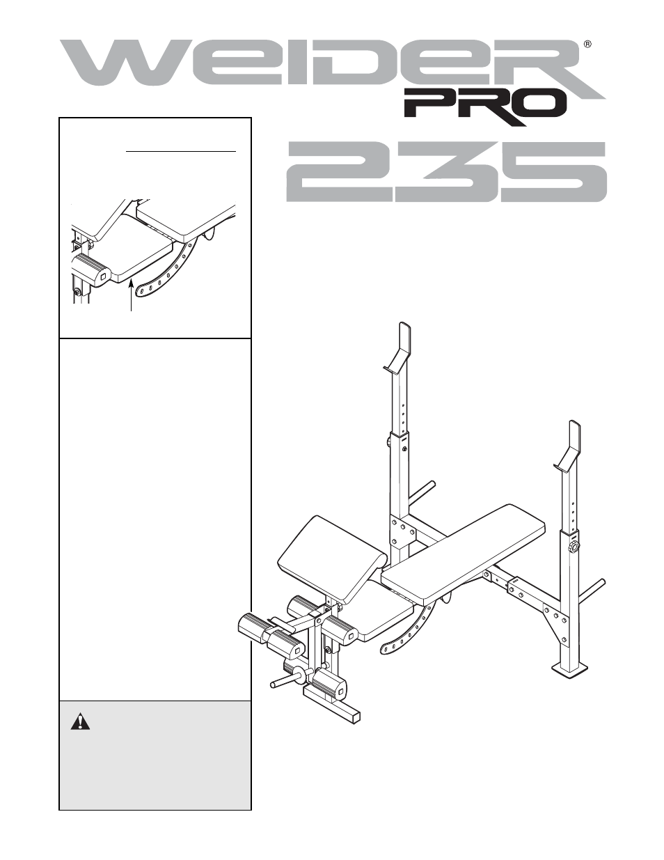 Weider 831.150301 User Manual | 16 pages