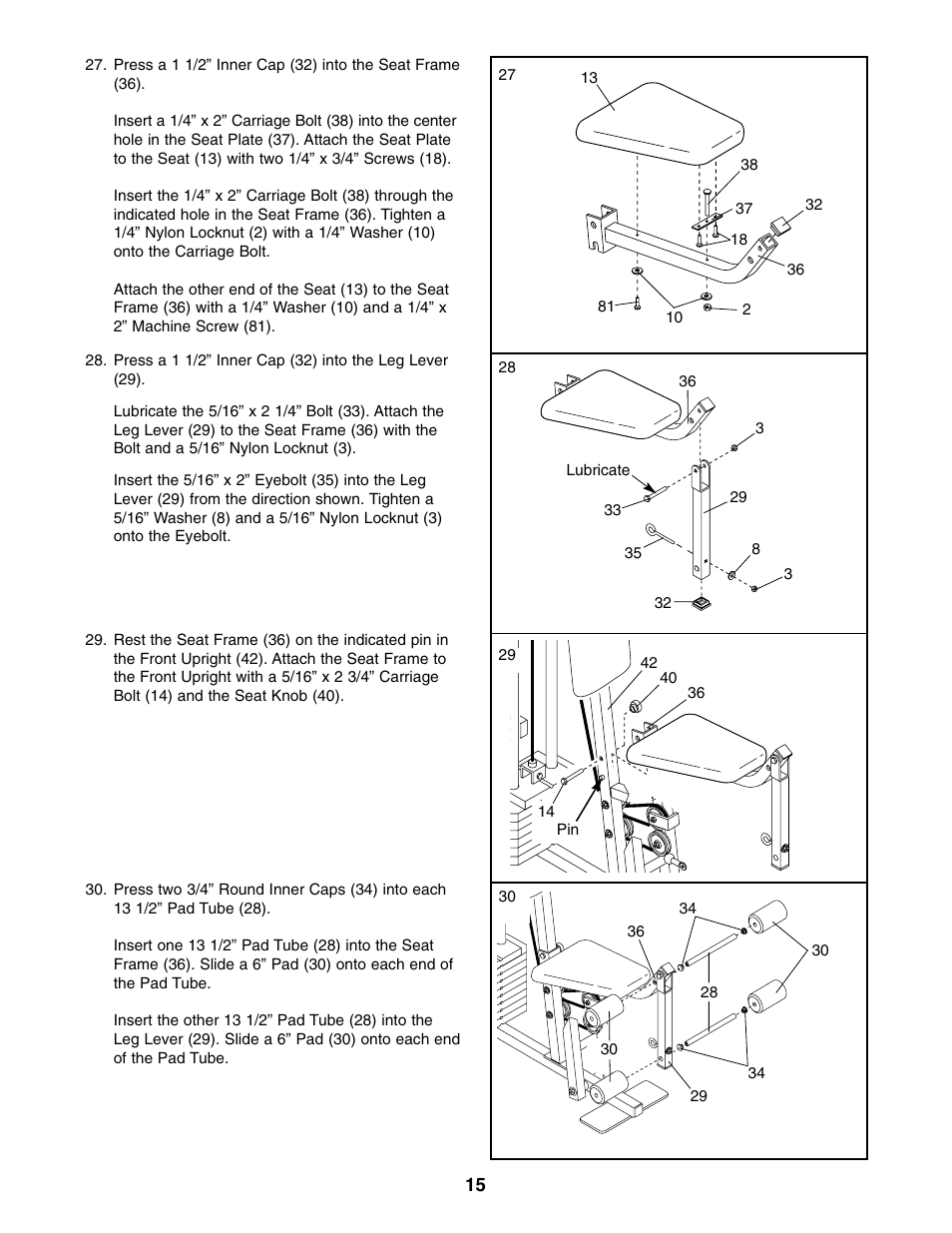 Weider WESY85310 User Manual | Page 15 / 27