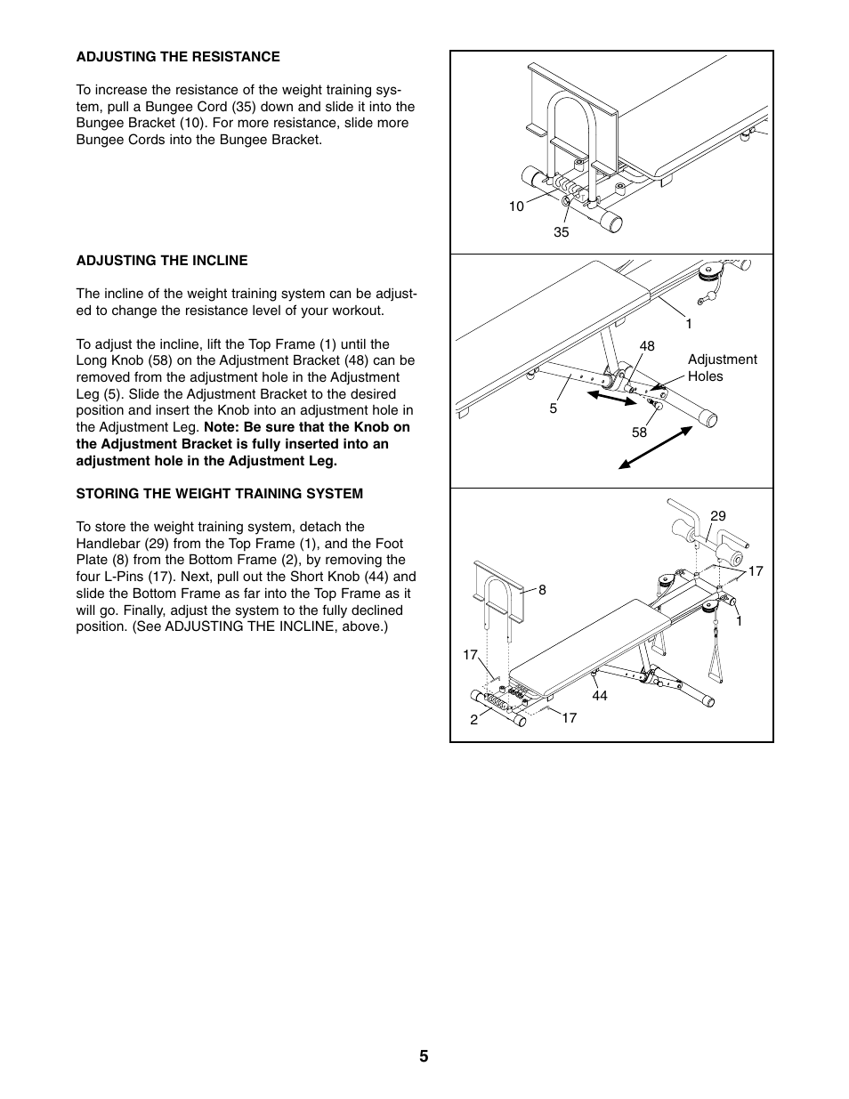 Weider 5000 User Manual | Page 5 / 8
