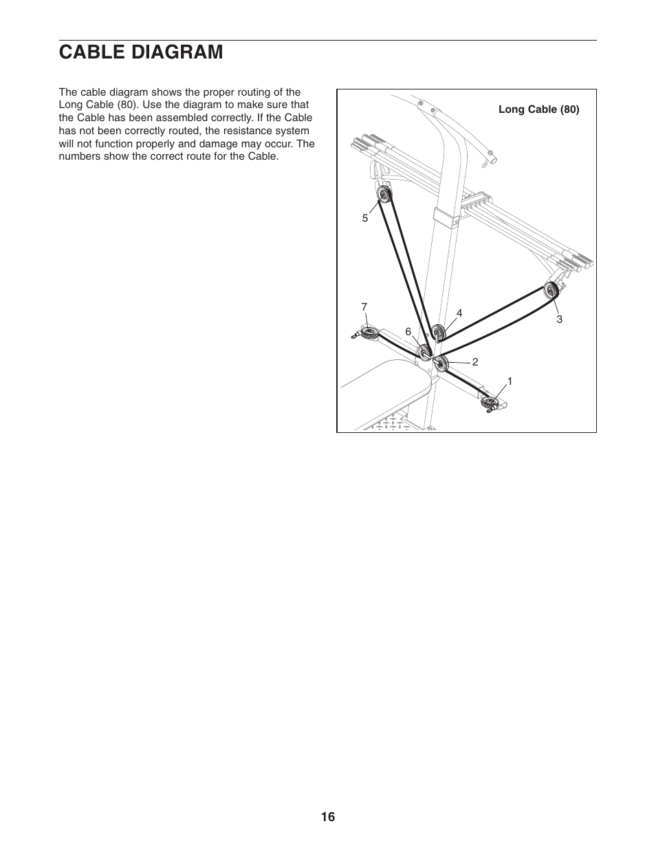 Cable diagram | Weider XP400 831.15392.2 User Manual | Page 16 / 24