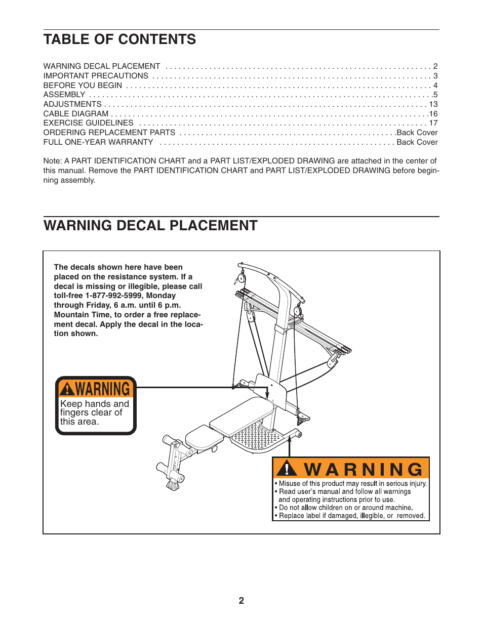Weider XP400 831.15392.2 User Manual | Page 2 / 24