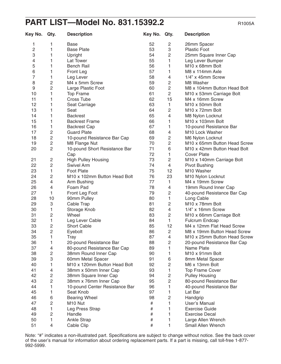 Weider XP400 831.15392.2 User Manual | Page 22 / 24
