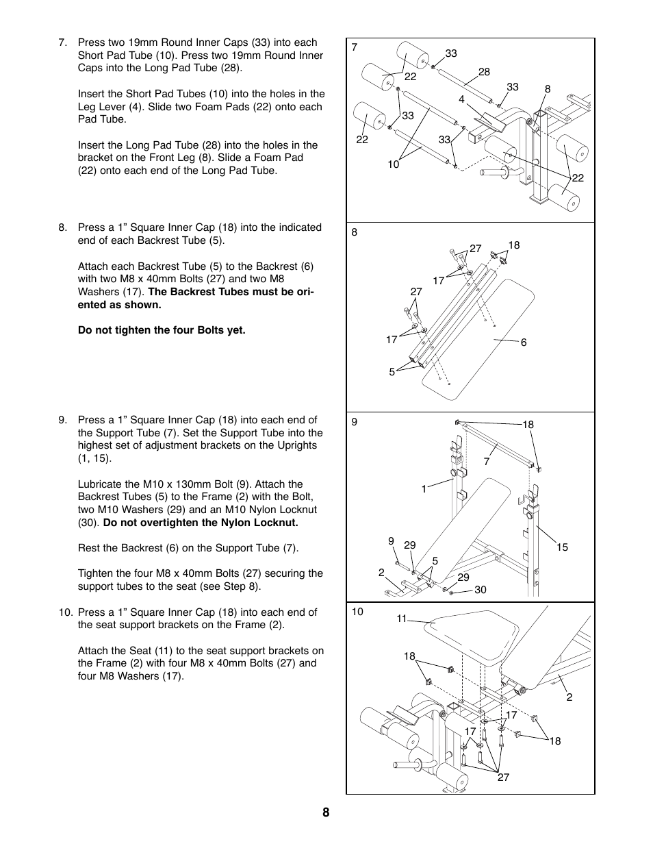 Weider WEBE88890 User Manual | Page 8 / 16