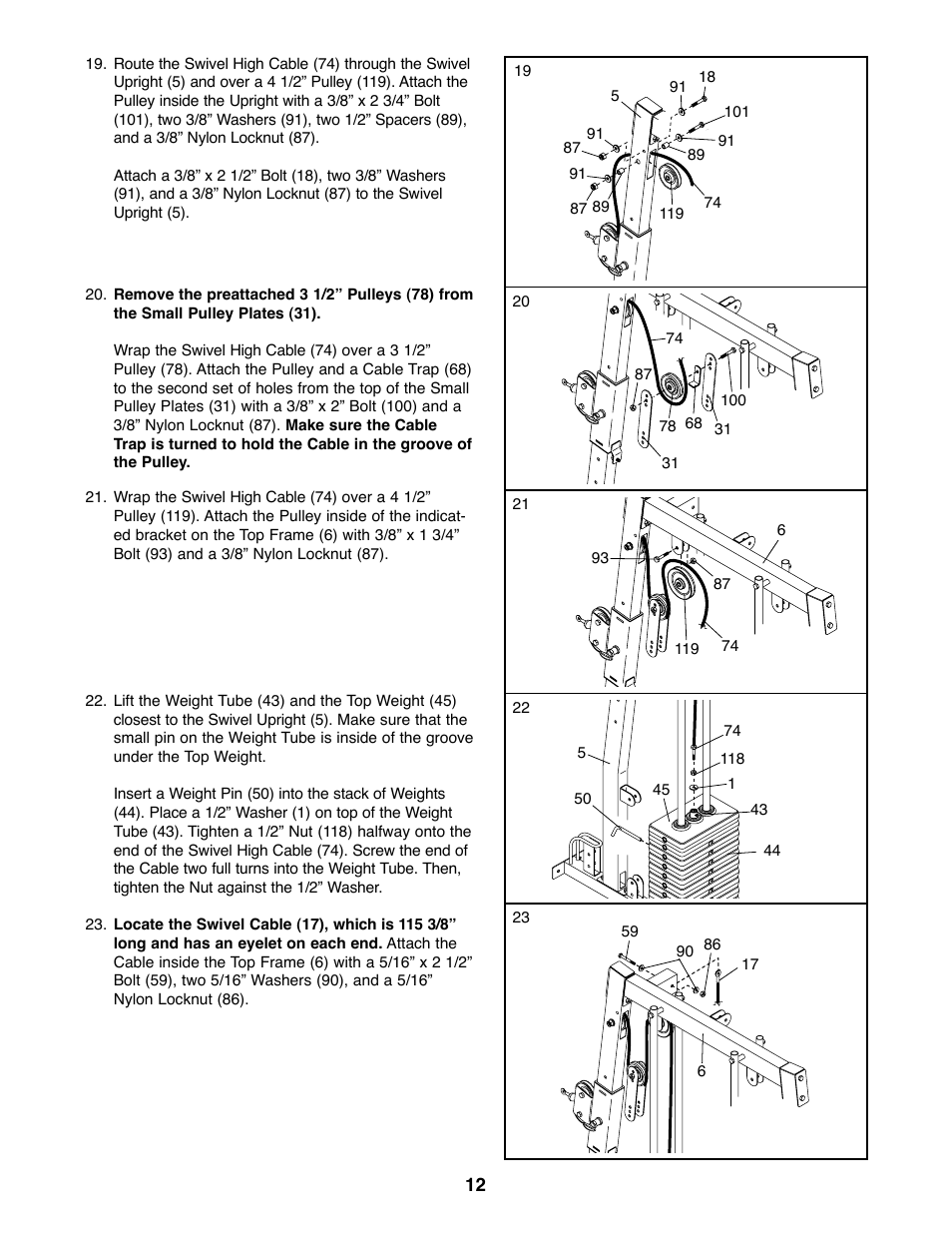 Weider 831.153930f User Manual | Page 12 / 35