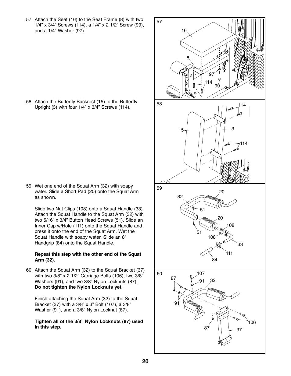 Weider 831.153930f User Manual | Page 20 / 35