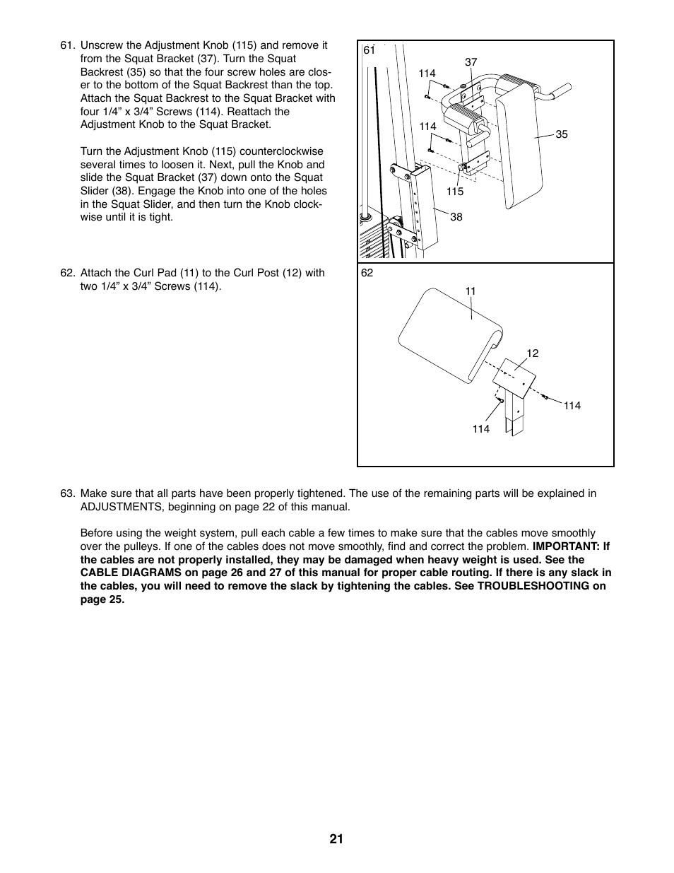 Weider 831.153930f User Manual | Page 21 / 35