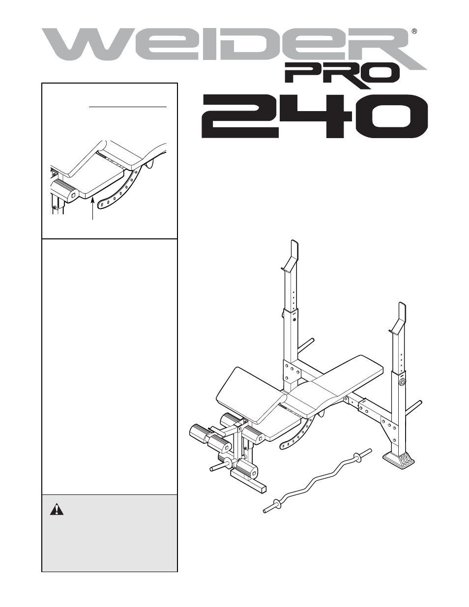Weider 831.150311 User Manual | 16 pages