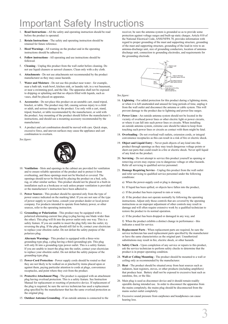 Important safety instructions | Weather X WF308 User Manual | Page 3 / 12