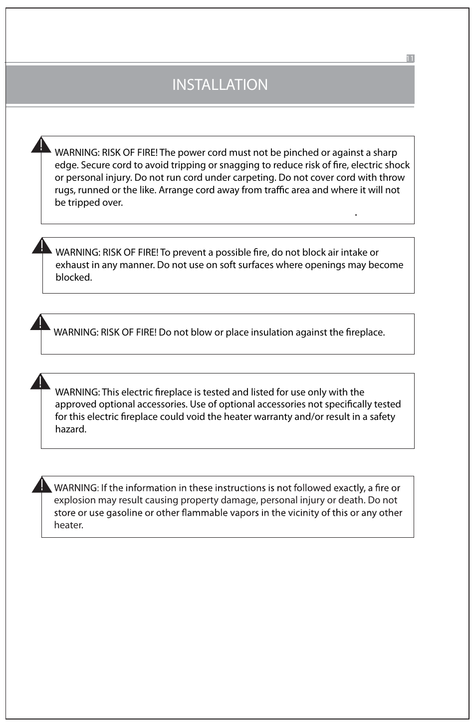 Installation | Well Traveled Living BLT-999W-2 User Manual | Page 11 / 18